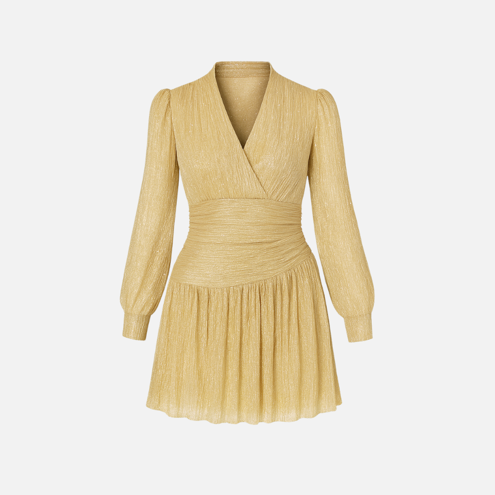 Vestido Brillante Dorado Crepúsculo