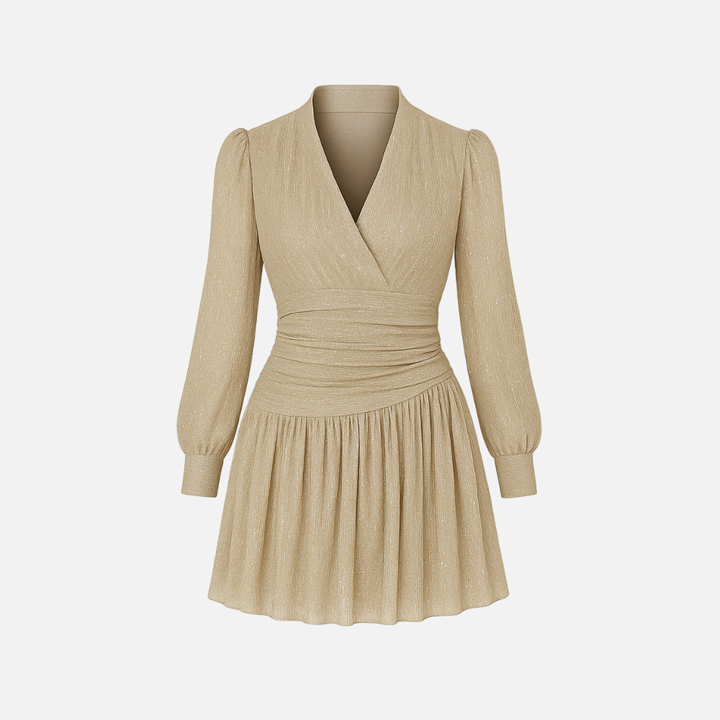 Vestido Brillante Crepúsculo Champán