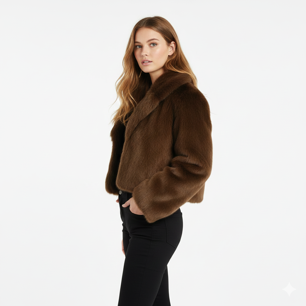 Abrigo de Piel Sintética Cocoa Cloud