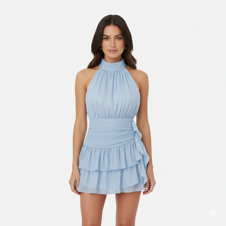 Vestido Poppy Azul Bebé